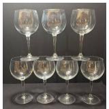 FR - Stemmed Wine Glasses (Lot of 7)