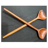 FR - Vintage Aristicraft Teakwood Bowl With Utensils