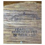 FR - Vintage Aristicraft Teakwood Bowl With Utensils