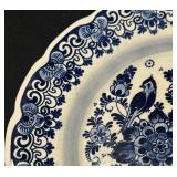 K - Delft Hand Painted Plate 9in Blue & White