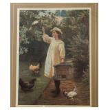 BR1 - Victorian Girl With Birdcage Framed Print