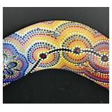 LR - Mixed Lot: Boruca Wall Hanging & Signed Australia Boomerang