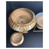 LR - Set of 7 Decorative Gold Candle Holders