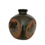 LR - Carved Wood Elephant Tray, Turtle Vase & Giraffe Tray Mixed Lot