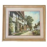 LR - Signed Framed English Village Print
