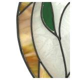 LR - Floral Stained Glass Round Suncatcher 18"