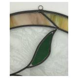 LR - Floral Stained Glass Round Suncatcher 18"