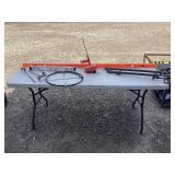 Handymans Treasures,  Sewer snake, Levels, mud mixer, 2-24 inch pipe clamps