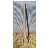 Antique Wooden Leverage Bar with wheels for moving Equipment