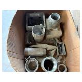 Assorted Electrical Conduit Fittings and building safety signs
