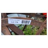 3 Antique Grinding Stone wheels with old metal frame