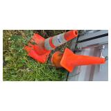 4 safety trafffic cones