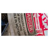 Assorted Electrical Conduit Fittings and building safety signs