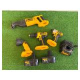 DeWalt 18 Volt Tools, Charger & 2 Batteries