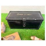 Fordson Toolbox, Wood Velvetta Box & Vintage Tools