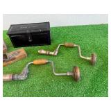 Fordson Toolbox, Wood Velvetta Box & Vintage Tools