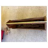 Large Vintage Wood Toolbox & Contents