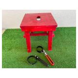 Small Wood Stool & Oil Filter Wrenches