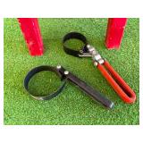 Small Wood Stool & Oil Filter Wrenches