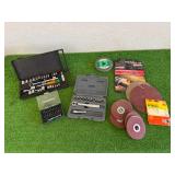 Mixed Lot Tools, Bits, Sanding Discs