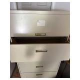 5-Drawer Metal Vertical File Cabinet Cream Office Storage Good