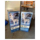 Pair 48" Lighted Animated Standing Buck Reindeer NIB Outdoor Decor