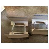 Pair Adjustable Rolling CPU Tower Stands Metal Computer Holders