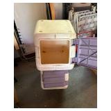 Blitz Stack-N-Stor 40 Plastic Storage Bin Cabinet w/ Doors Good