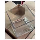 18 Square Glass Vases Wedding Centerpiece Decor Approx 6in Set
