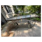 Vintage Stainless Medical Stretcher Gurney Rolling Cart Rails