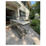 Vintage Stainless Medical Stretcher Gurney Rolling Cart Rails
