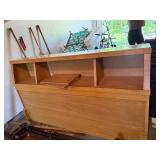 Mid-Century Headboard Cabinet Frame w Mattress Original Mattress Factory; incl. simple metal bed frame