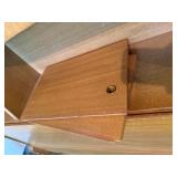 Mid-Century Headboard Cabinet Frame w Mattress Original Mattress Factory; incl. simple metal bed frame