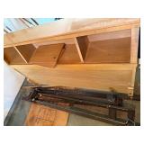 Mid-Century Headboard Cabinet Frame w Mattress Original Mattress Factory; incl. simple metal bed frame