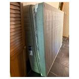 Mid-Century Headboard Cabinet Frame w Mattress Original Mattress Factory; incl. simple metal bed frame