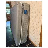 Mid-Century Headboard Cabinet Frame w Mattress Original Mattress Factory; incl. simple metal bed frame