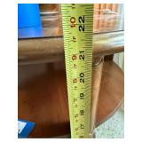 Round Wood Accent End Table w Shelf Cabriole Legs 28in Traditional