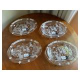 Mikasa Holiday Lights Glass Sweet Dishes - Set of 4 w/ Boxes