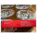 Mikasa Holiday Lights Glass Sweet Dishes - Set of 4 w/ Boxes