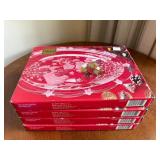 Mikasa Holiday Lights Glass Sweet Dishes - Set of 4 w/ Boxes
