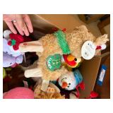 Mixed Plush Stuffed Animal Lot TY Beanie Babies Holiday Animals 20+