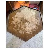 Vintage Hexagon Wood End Table Plant Stand 16x16x18 Fair Cond