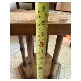 Vintage Hexagon Wood End Table Plant Stand 16x16x18 Fair Cond