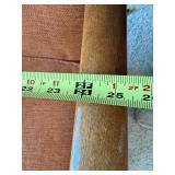 Vintage Upholstered Wingback Armchair Wood Spindle Arms Rust Orange
