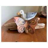 Coastal Bird Driftwood Art Lot John Perry Egret Seagull Pelican Decor