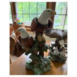 Crystal Cathedral Ministries Eagles Club Figurine Lot of 5 Bald Eagles
