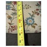 French Country 5 Pc Dining Set Cane Back Chairs Floral Seats, matching tablecloth