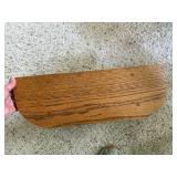 Solid Oak Wall Shelf with Corbels Rounded Front 18in Very Good