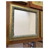 Vintage Framed Wall Decor Lot 8 Pc Mirrors Floral Prints Oval Shadowbox