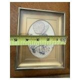 Vintage Framed Wall Decor Lot 8 Pc Mirrors Floral Prints Oval Shadowbox